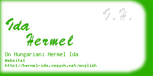 ida hermel business card